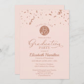 聴診器看護学校卒園パーティーバラ金ゴールド 招待状 (正面/裏面)