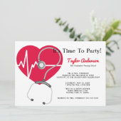 聴診器看護学校卒業発表 招待状 (スタンド正面)