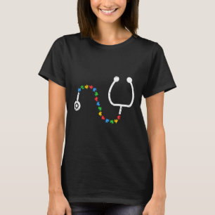 聴診器自閉症啓発Medical RnナースDoct Tシャツ