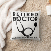 聴診器退職した及びサッシー引用文を持つ医おもしろい師 クッション (ブランケット)