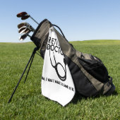 聴診器退職した及びサッシー引用文を持つ医おもしろい師 ゴルフタオル (グリーン)