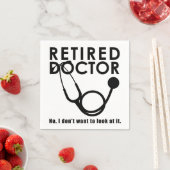 聴診器退職した及びサッシー引用文を持つ医おもしろい師 スタンダードカクテルナプキン (インサイチュ)