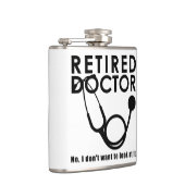 聴診器退職した及びサッシー引用文を持つ医おもしろい師 フラスク (右)