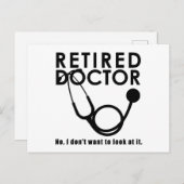 聴診器退職した及びサッシー引用文を持つ医おもしろい師 ポストカード (正面/裏面)