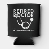 聴診器退職した及びサッシー引用文を持つ医おもしろい師 缶クーラー (正面)