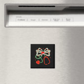 聴診器 クリスマス ナース 医療従事者 サンタ Xmas マグネット (インサイチュ (食洗機))