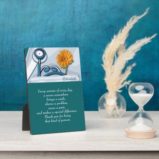 聴診器・デイジーナース鑑賞賜物 フォトプラーク (側面)