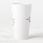 聴診器 ハートビート 医療 カフェラテマグ (正面)