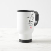 聴診器 ハートビート 看護師 医師 トラベルマグ (正面右)