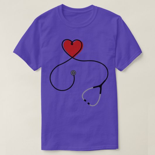 聴診器(ハート) Tシャツ (デザイン正面)