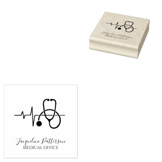 聴診器 ラバースタンプ (押印)