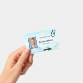 聴診器 分子 医療 フォト ID バッジ (手持ち)