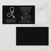 聴診器 看護師 医師 心臓専門医 名刺 (正面/裏面)