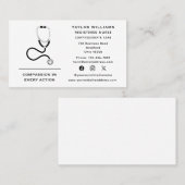 聴診器 看護師 専門医 心臓専門医 医師 名刺 (正面/裏面)