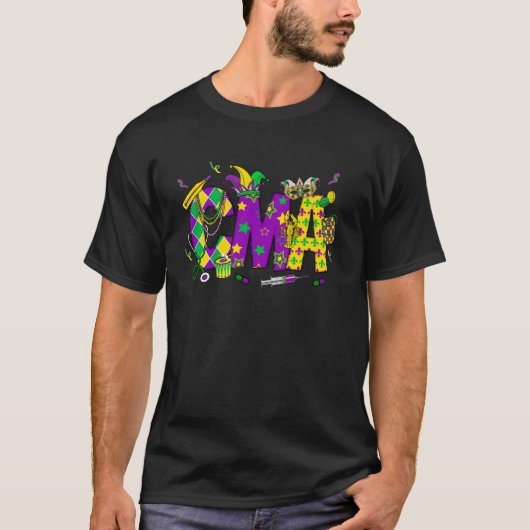 聴診器 CMA ライフ ナース マーディグラ カーニバル コス Tシャツ (正面)