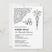 聴診器CADUCEUSドクターリタイアパーティー 招待状 (正面)