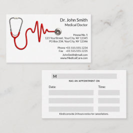 聴診器EKGハートビートラインECG波医療 予約カード