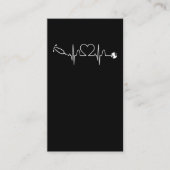 聴診器EKG心拍ナースハート病院 名刺 (正面)