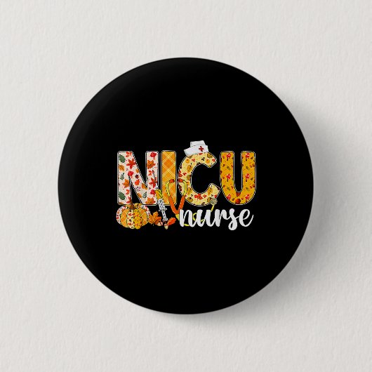 聴診器NICUナース秋Yall Autumn おもしろい Than 缶バッジ (正面)