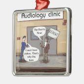 聴診室に出頭すおもしろいる メタルオーナメント (左)