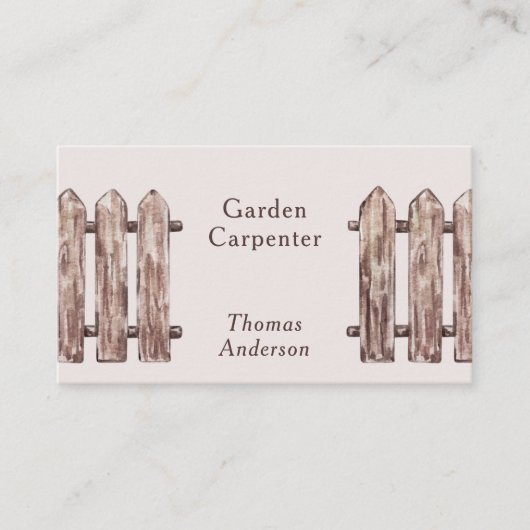 職人が茶色にフェンス 名刺 (正面)