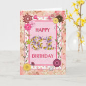 職人さん81歳の誕生日カード カード (黄色い花)