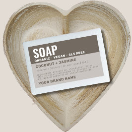 職人による手作り石鹸の製品ラベル 長方形シール