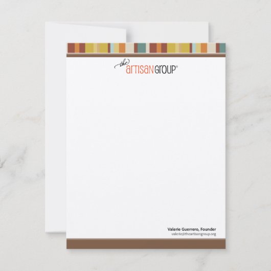 職人のグループのメッセージカード ノートカード (正面)