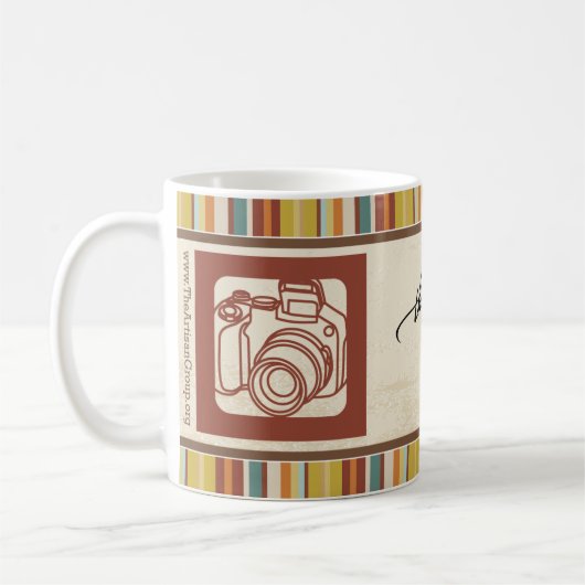 職人のグループのメンバーのマグ(カメラマン) コーヒーマグカップ (左)