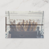 職人のパンのパン屋のヒップスターの名刺 名刺 (裏面)