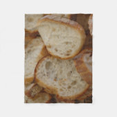 職人のパンの切れ フリースブランケット (正面)