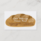 職人のパンの名刺のベーカリーの塊 名刺 (裏面)