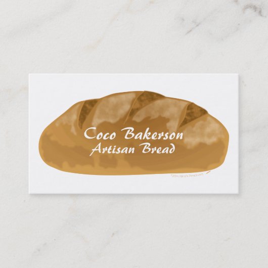 職人のパンの名刺のベーカリーの塊 名刺 (正面)