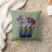 職人のユリ花瓶 クッション (ブランケット)