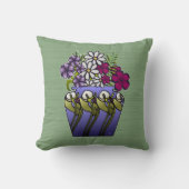 職人のユリ花瓶 クッション (正面)