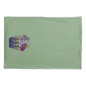 職人のユリ花瓶 枕カバー (裏面-左)