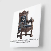 職人の時計：すべてのLのための永遠の知恵 スクエア壁時計 (傾斜)