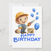 職人の誕生日 カード (正面)