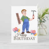 職人の誕生日 カード (スタンド正面)