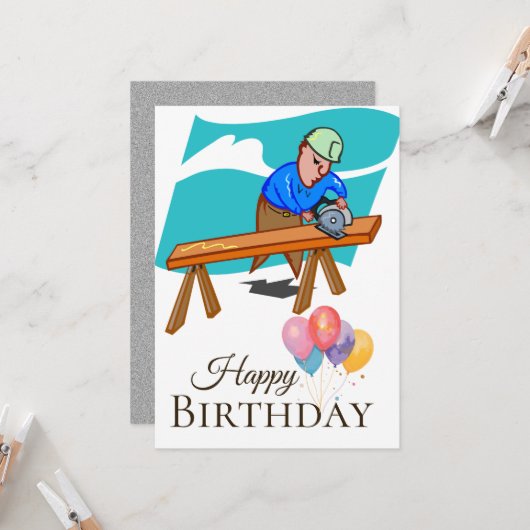 職人の誕生日 カード (正面/裏面インサイチュ)