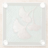 職人の銀杏の葉 ガラスコースター (裏面)