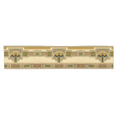 職人またはミッションスタイルの正方形フレームフローラ ショートテーブルランナー (横)