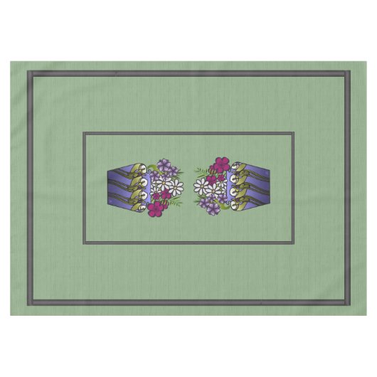 職人ゆり花瓶60インチx 84インチ テーブルクロス (正面(横))