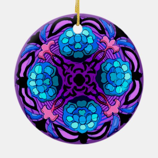 職人ウィンターガーデン(陶磁器ファンの引き/Orname セラミックオーナメント (裏面)