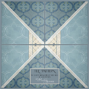 職人エラアラベスクヴィンテージコラージュ右 タイル