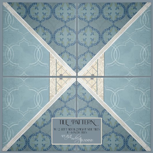 職人エラアラベスクヴィンテージコラージュ右 タイル