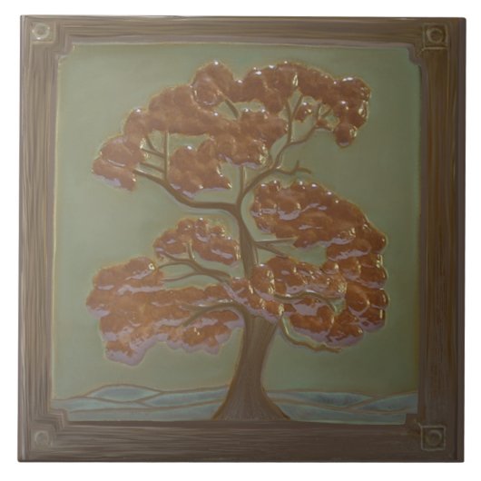 職人オークツリーセラミックタイル タイル (正面)