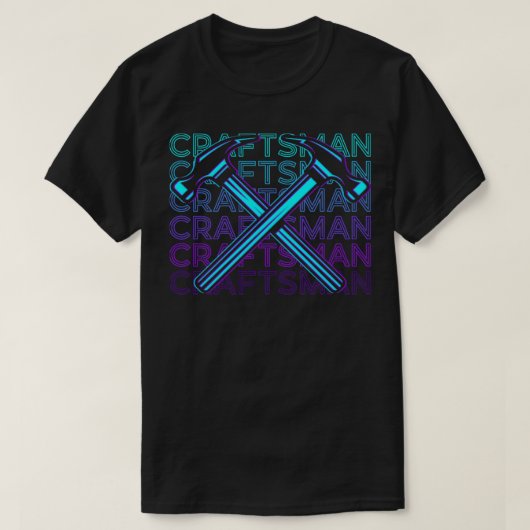 職人ハンマーレトロプレゼント Tシャツ (デザイン正面)