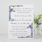 職人ピーコック(メタリック結婚式招待状) 招待状 (スタンド正面)