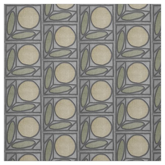 職人フェイクなアップリケ(灰色、緑およびカーキ色) ファブリック (見本)